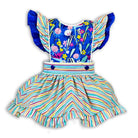 dresses for toddler girls stylish handmade blue multicolor
